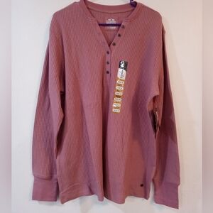 N.W.T. Noble Outfitters Women's Long Sleeve Henley Top - Mauve